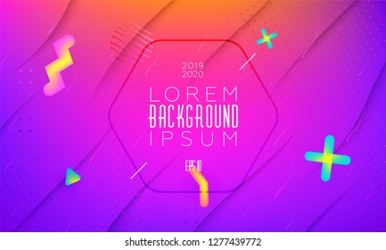 Colorful geometric background. Dynamic shapes composition. Liquid color design template. Abstract vector cover for commercial concept.