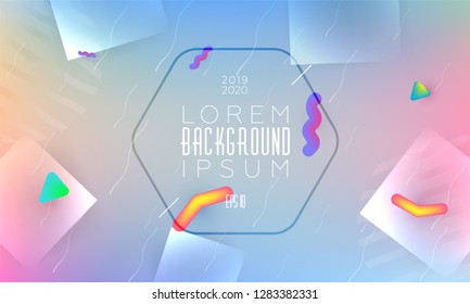 Colorful geometric background. Dynamic shapes composition. Digital minimal poster. Business landing page. A4 size. Eps10 . - Vector