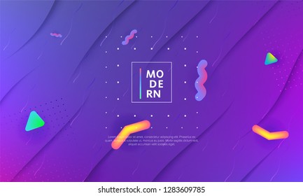 Colorful geometric background. Dynamic shapes composition. Futuristic background template. Abstract vector cover for commercial concept.