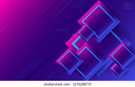 Colorful geometric background. Dynamic shapes composition
