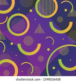 Colorful geometric background. Dynamic shapes composition