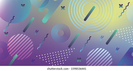 Colorful geometric background. Dynamic shapes composition