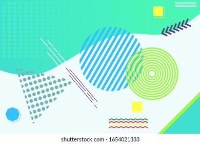 Colorful geometric background. Dynamic shapes composition. Eps10 vector. Illustration vector graphic.