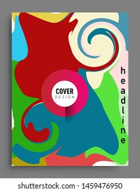 Colorful geometric background, elegant design template for cover and abstract background