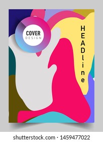 Colorful geometric background, elegant design template for cover and abstract background