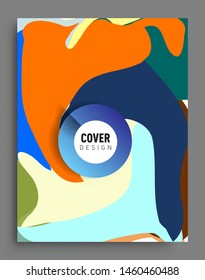 Colorful geometric background, elegant design template for cover and abstract background