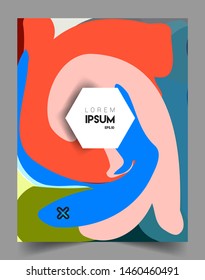 Colorful geometric background, elegant design template for cover and abstract background
