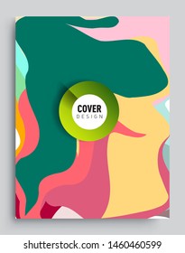 Colorful geometric background, elegant design template for cover and abstract background
