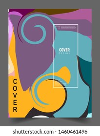Colorful geometric background, elegant design template for cover and abstract background