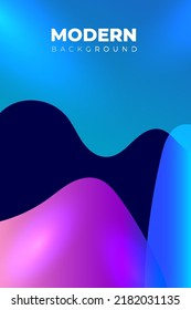 Colorful geometric background. Colorful elements with fluid gradient. Dynamic shapes composition. Eps10 vector. Premium Vector
