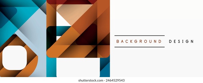 The colorful geometric background features a central circle. Keywords include Rectangle, Wood, Triangle, Material property, Font, Electric blue, Pattern, Wood stain, Brand, Room