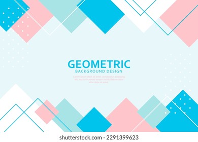 Fondo geométrico colorido con diseño de formas planas