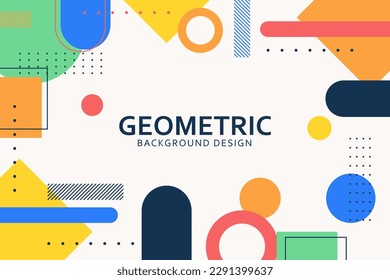 Farbiger geometrischer Hintergrund mit flachen Formen