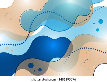 Colorful geometric background. Fluid, flow, liquid background. Composition of liquid forms. Art design for your design project. Vector illustration