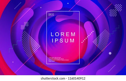 Colorful geometric background. Fluid gradient 3d shapes composition.Design posters. Eps10 vector.
