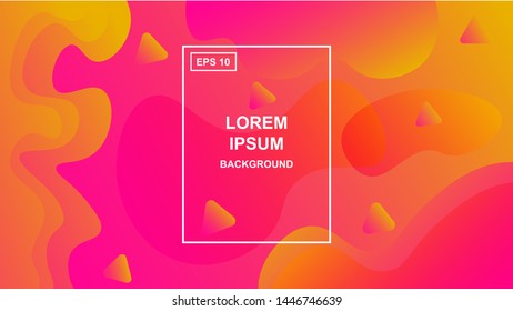 Colorful geometric background. Fluid gradient shapes composition. Liquid color background design.Abstract background with colorful gradient. Landing page, wallpaper, home screen, theme. Eps10 vector