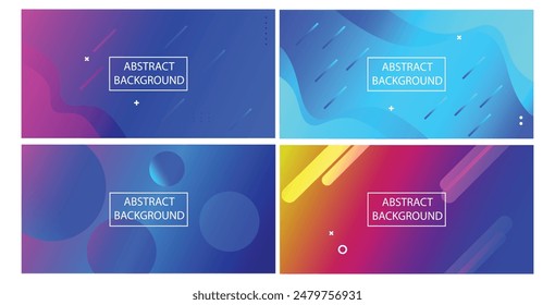 Colorful geometric background. Fluid gradient shapes composition. Liquid color background design. Futuristic design posters. Eps 10