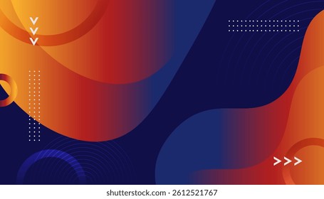 Colorful geometric background with fluid gradient shapes. Modern abstract cover design