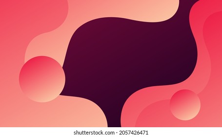 Fondo geométrico colorido.  Formas de gradiente rojo fluido. Diseñar página de inicio. Composición abstracta futurista. Ilustración vectorial