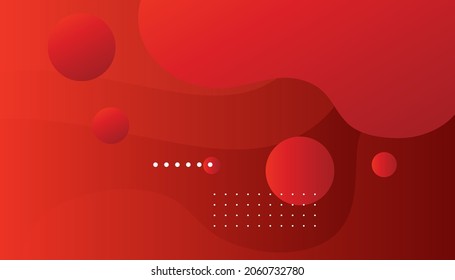 Fondo geométrico colorido.  Formas de gradiente rojo fluido. Diseñar página de inicio. Composición abstracta futurista. Ilustración vectorial