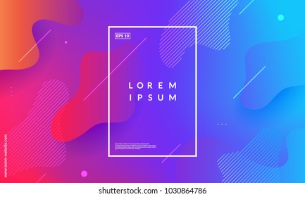 Colorful geometric background. Fluid shapes composition. Eps10 vector. - Shutterstock ID 1030864786