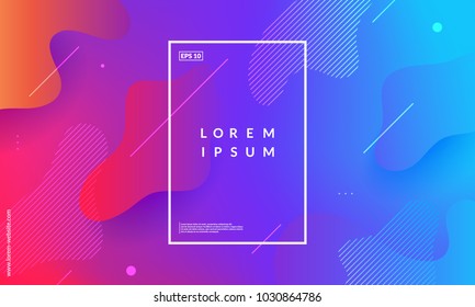 Colorful geometric background. Fluid shapes composition. Eps10 vector.