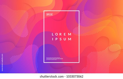 Colorful geometric background. Fluid shapes composition. Eps10 vector. - Shutterstock ID 1033073062