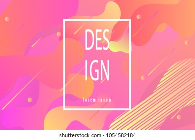 Colorful geometric background. Fluid shapes composition. Vector