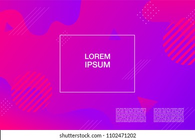Colorful geometric background. Fluid shapes composition. Eps10 vector.