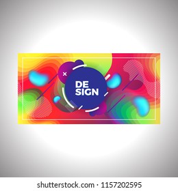 Colorful geometric background. Fluid shapes composition. Eps10 vector.