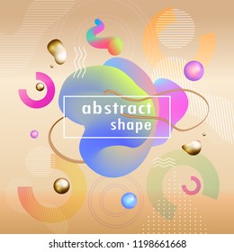 Colorful geometric background. Fluid shapes composition. Vector illustration
