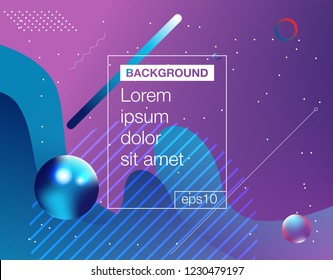 Colorful geometric background. Fluid shapes composition