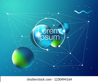 Colorful geometric background. Fluid shapes composition