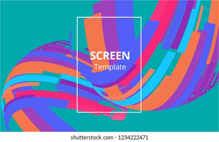 Colorful geometric background. Fluid shapes composition. Eps10 vector.