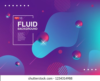 Colorful geometric background. Fluid shapes composition. Eps 10 vector
