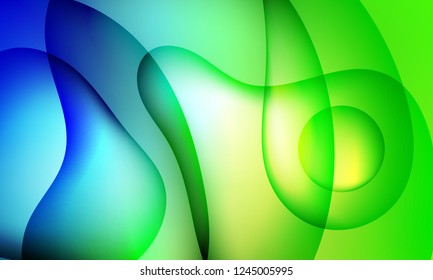 Colorful geometric background. Fluid shapes composition. Abstract vector illustration.