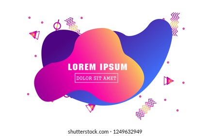 Colorful geometric background. Fluid shapes composition. design for poster, flyer, vector illustration