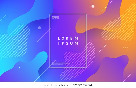 Colorful geometric background. Fluid shapes composition. Eps10 vector.