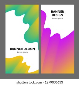 Colorful geometric background. Fluid shapes composition. Abstract banner template. Eps10 vector.