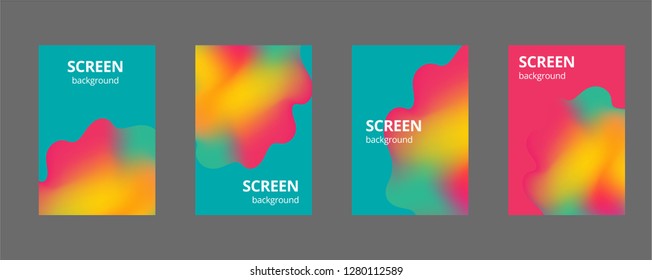 Colorful geometric background. Fluid shapes composition. Eps10 vector.