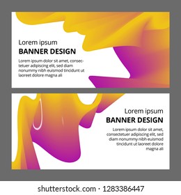 Colorful geometric background. Fluid shapes composition. Abstract banner template. Eps10 vector.