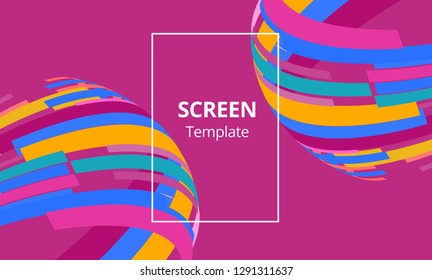 Colorful geometric background. Fluid shapes composition. Eps10 vector.