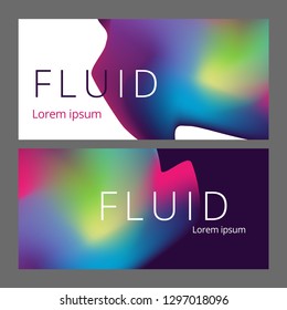 Colorful geometric background. Fluid shapes composition. Abstract banner template. Eps10 vector.