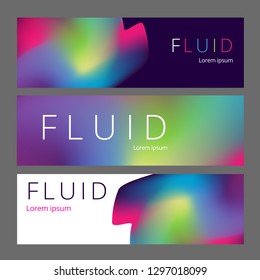 Colorful geometric background. Fluid shapes composition. Abstract banner template. Eps10 vector.