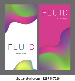 Colorful geometric background. Fluid shapes composition. Abstract banner template. Eps10 vector.
