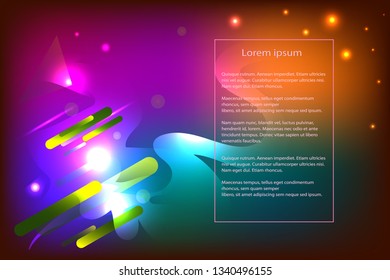 Colorful geometric background. Fluid shapes composition. Dynamic shapes composition. Vector