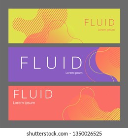 Colorful geometric background. Fluid shapes composition. Abstract banner template. Eps10 vector.