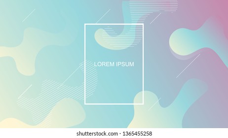 Colorful geometric background. Fluid shapes composition