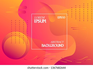 Colorful geometric background. Fluid shapes composition. Eps10 vector.