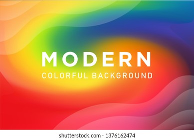 Colorful geometric background. Fluid shapes composition.